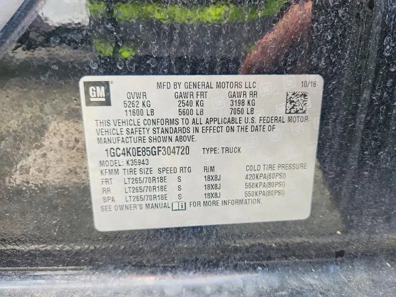 2016 CHEVROLET SILVERADO K3500 LTZ  
