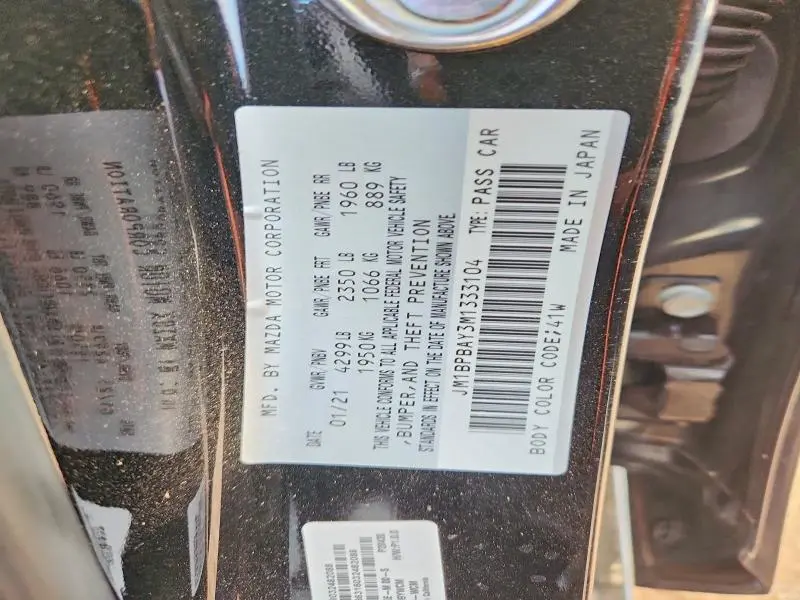2021 MAZDA 3   