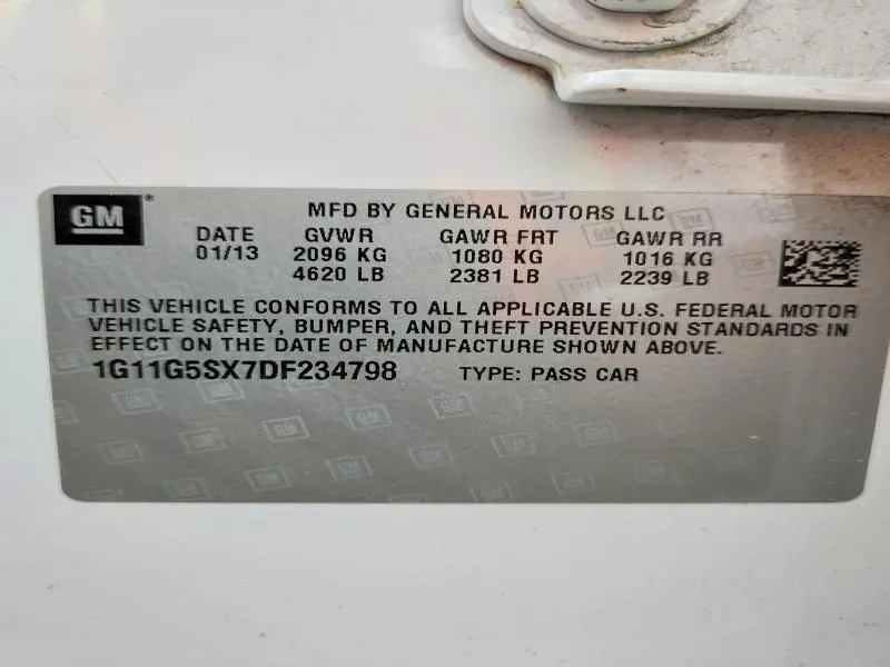 2013 CHEVROLET MALIBU 3LT  
