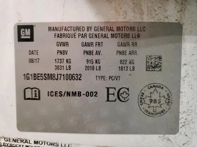 2018 CHEVROLET CRUZE LT