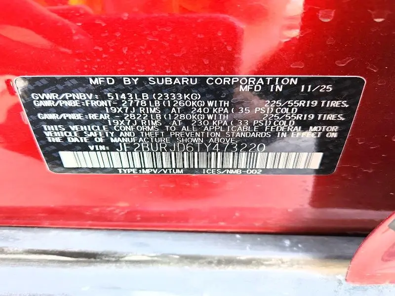 2026 SUBARU OUTBACK TOURING XT  