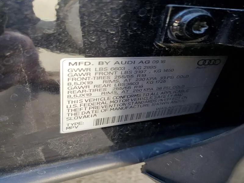 2017 AUDI Q7 PREMIUM PLUS  