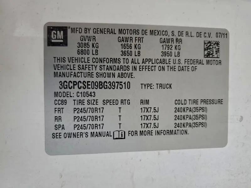 2011 CHEVROLET SILVERADO C1500 LT  