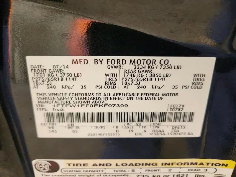 2014 FORD F150 SUPERCREW  