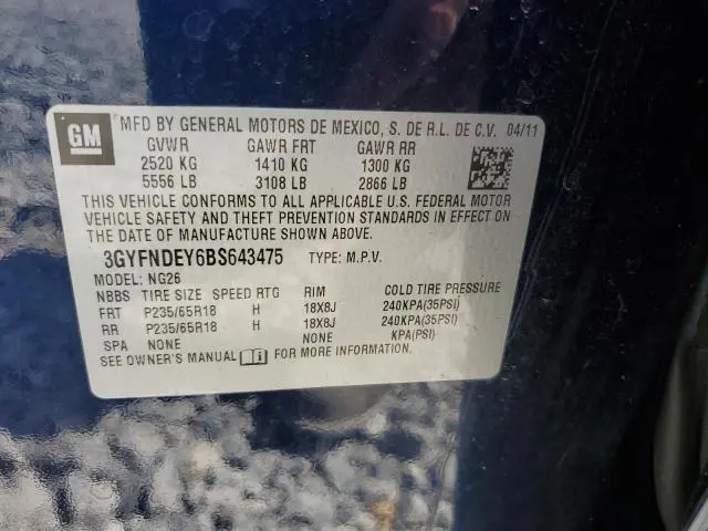 2011 CADILLAC SRX LUXURY COLLECTION  
