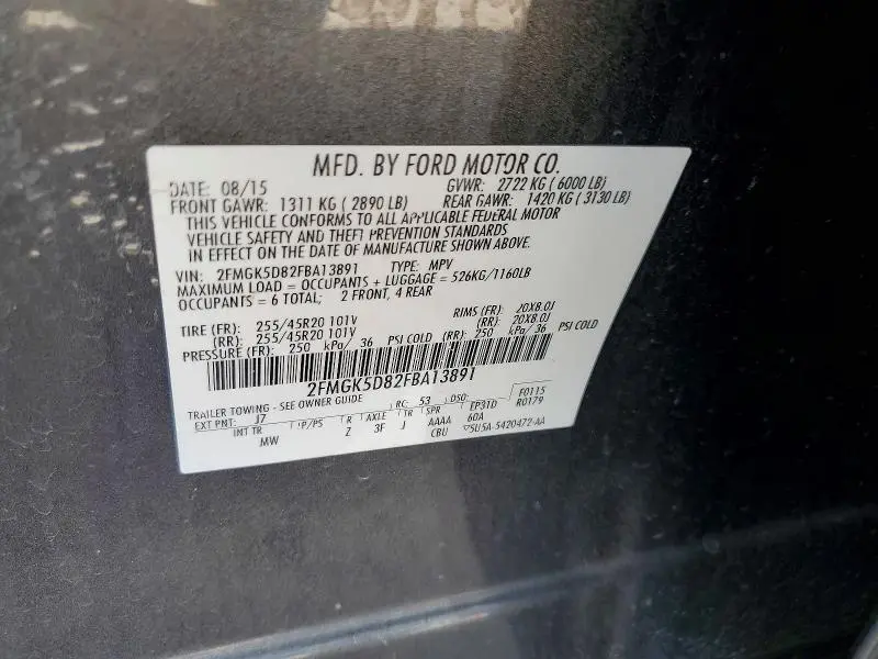 2015 FORD FLEX LIMITED  