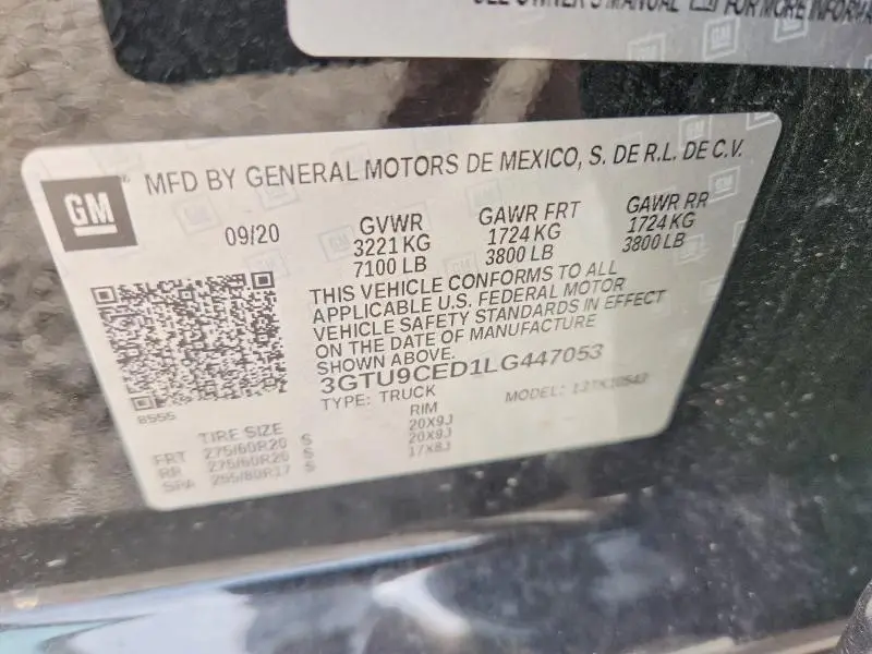2020 GMC SIERRA K1500 ELEVATION  