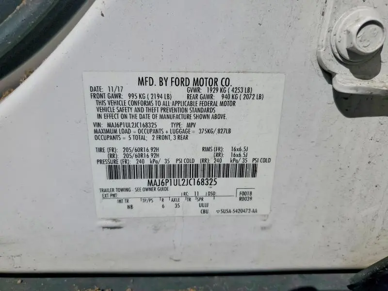 2018 FORD ECOSPORT SE  