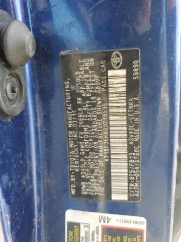 2011 TOYOTA CAMRY BASE