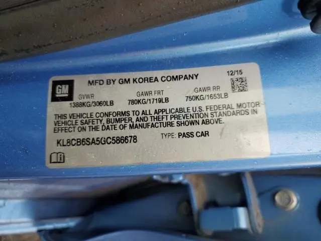 2016 CHEVROLET SPARK LS  