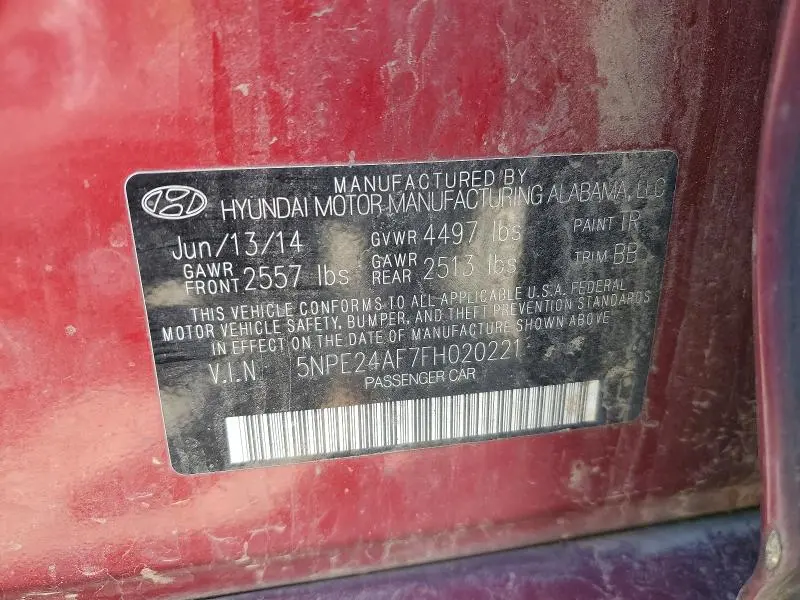 2015 HYUNDAI SONATA SE  