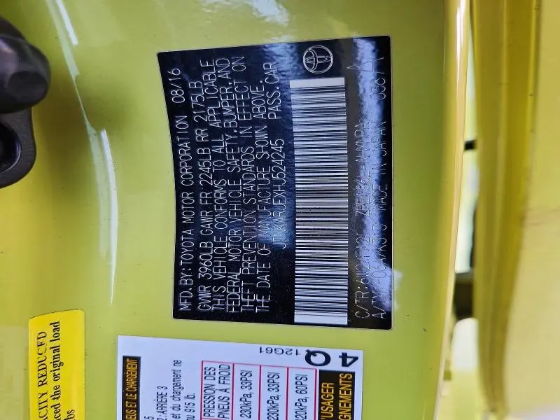 2017 TOYOTA COROLLA IM BASE  