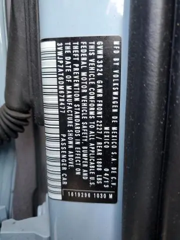 2013 VOLKSWAGEN BEETLE   