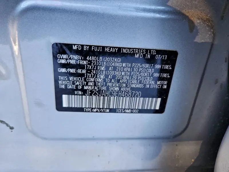 2014 SUBARU FORESTER 2.5I LIMITED  