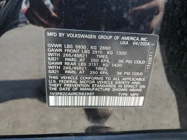 2024 VOLKSWAGEN ATLAS SEL PREMIUM R-LINE  