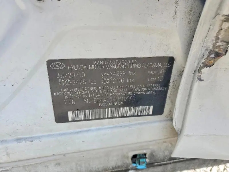 2011 HYUNDAI SONATA GLS  