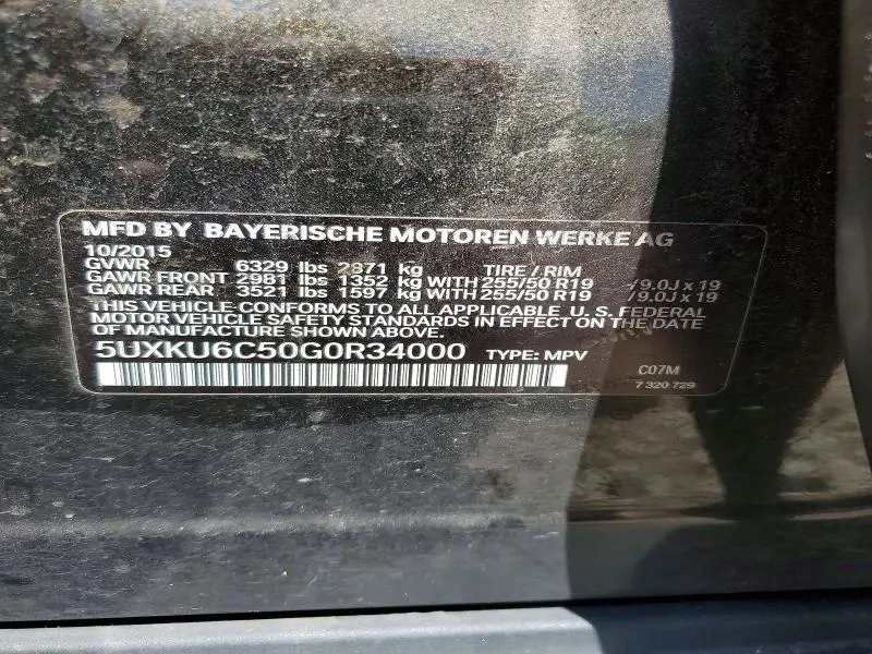 2016 BMW X6 XDRIVE50I  