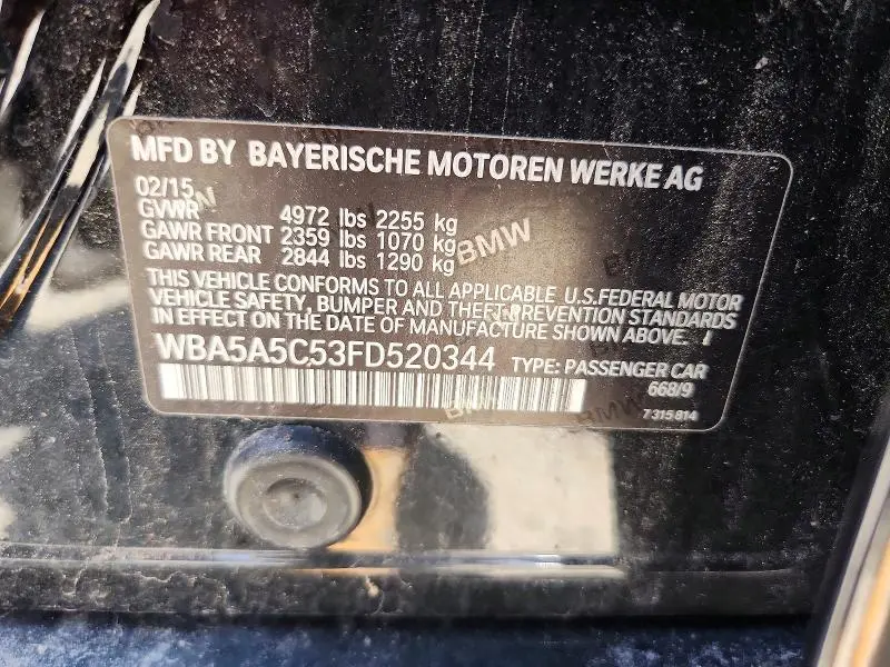 2015 BMW 528 I  