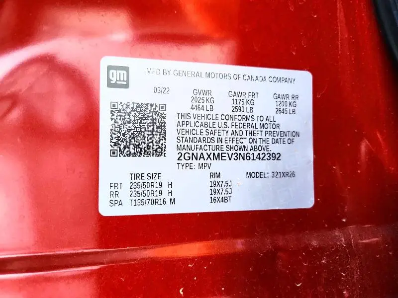 2022 CHEVROLET EQUINOX RS  