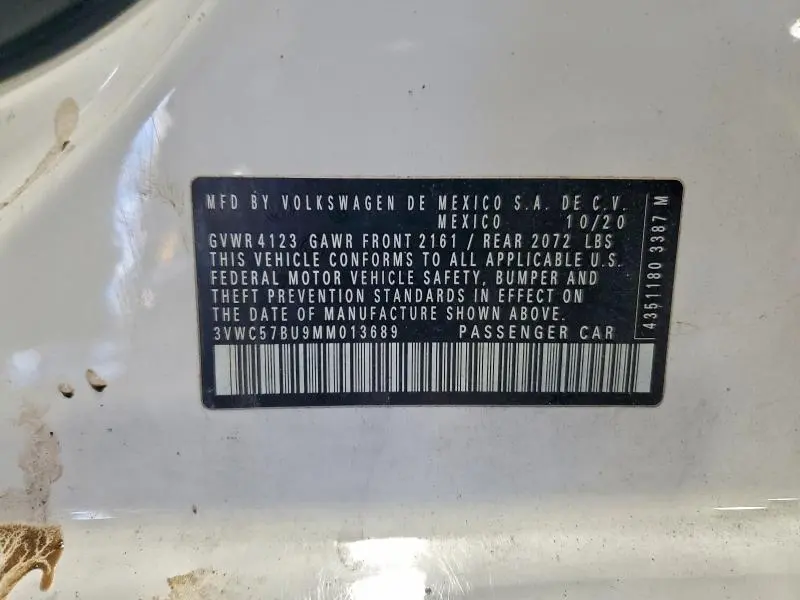 2021 VOLKSWAGEN JETTA S  