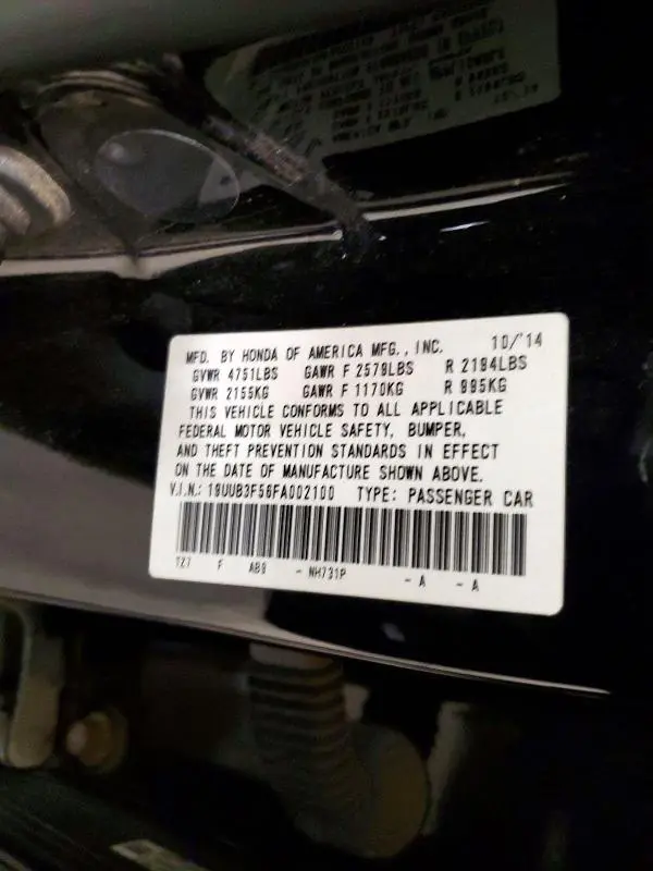 2015 ACURA TLX TECH  
