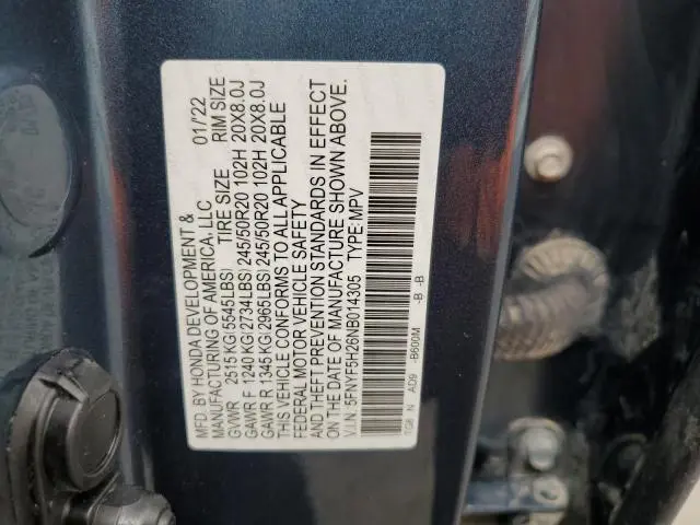 2022 HONDA PILOT SE