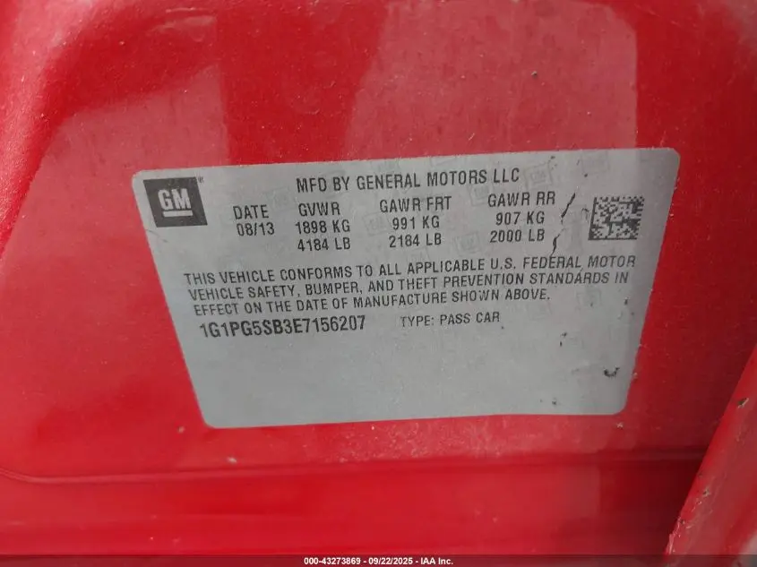 2014 CHEVROLET CRUZE LTZ