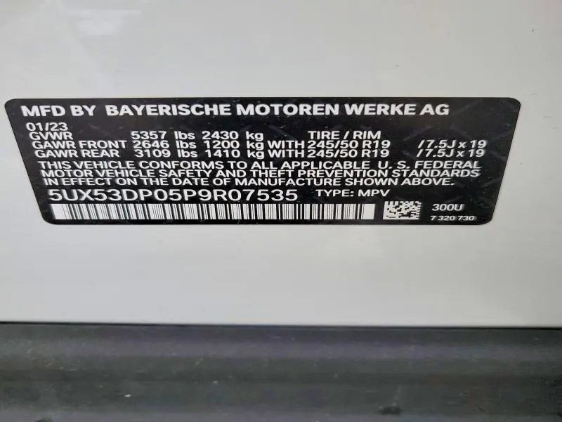 2023 BMW X3 XDRIVE30I  