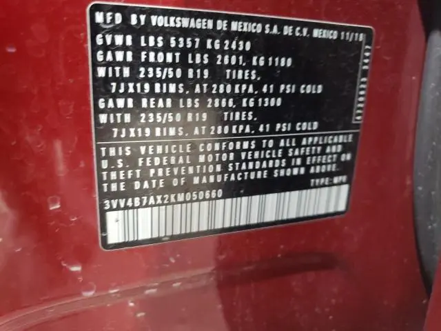 2019 VOLKSWAGEN TIGUAN SEL PREMIUM  