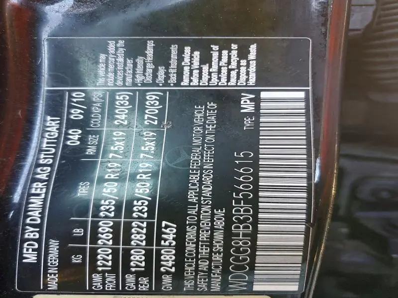 2011 MERCEDES-BENZ GLK 350 4MATIC  