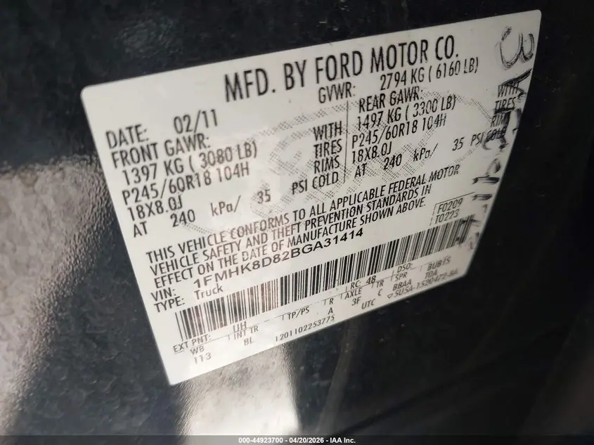 2011 FORD EXPLORER XLT