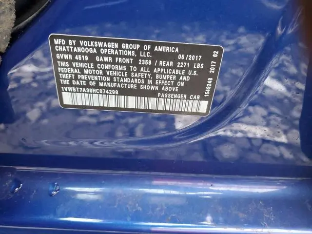2017 VOLKSWAGEN PASSAT SE