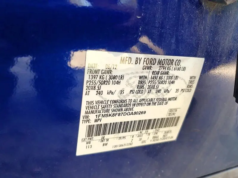 2013 FORD EXPLORER LIMITED  
