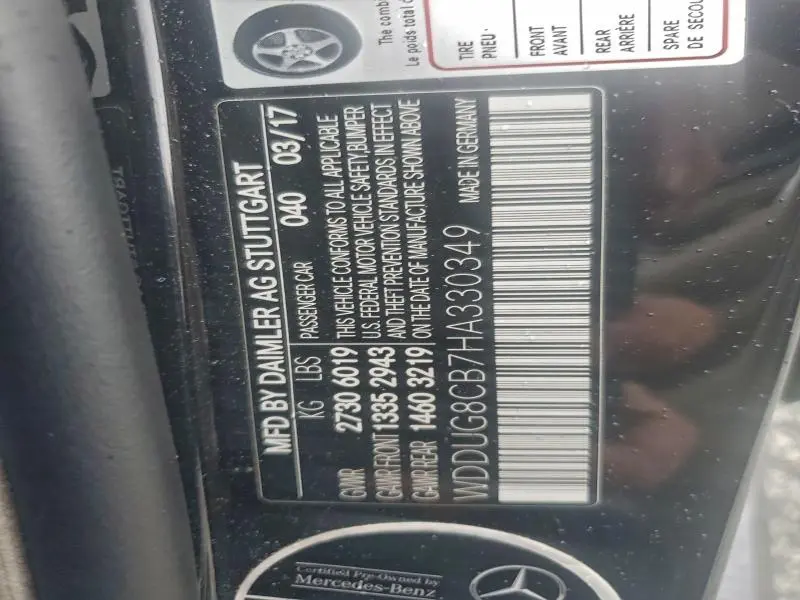 2017 MERCEDES-BENZ S 550  