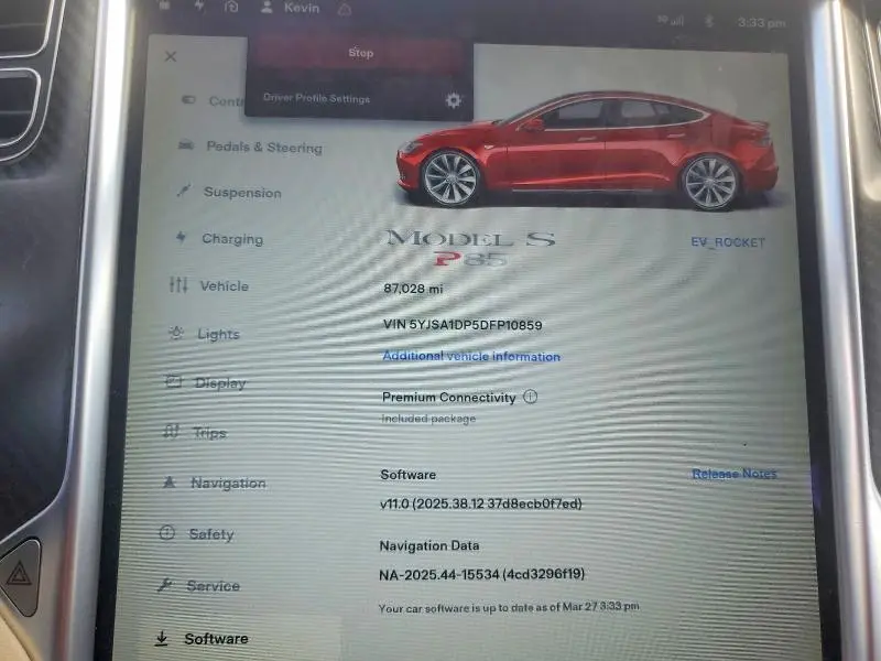 2013 TESLA MODEL S   