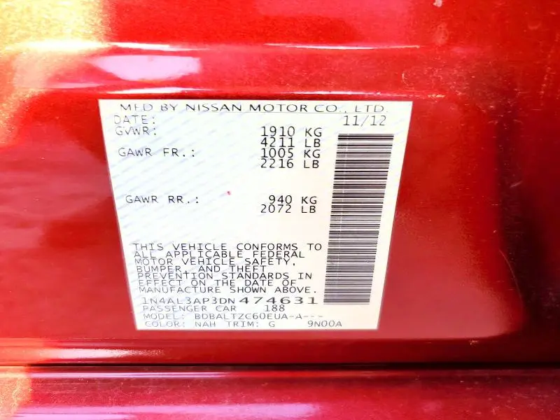 2013 NISSAN ALTIMA 2.5  