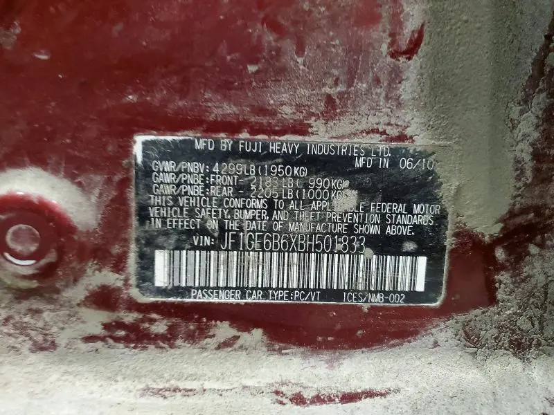 2011 SUBARU IMPREZA 2.5I PREMIUM  