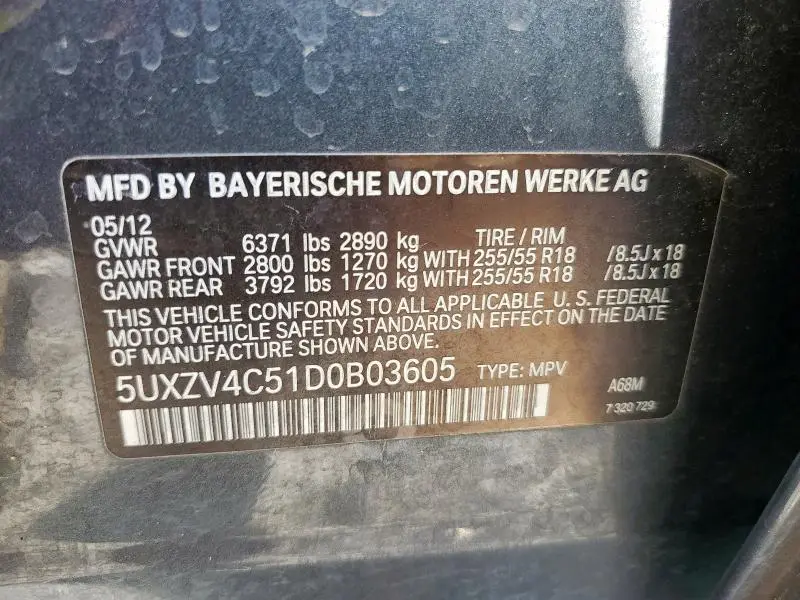 2013 BMW X5 XDRIVE35I  