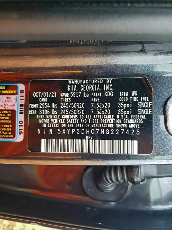 2022 KIA TELLURIDE EX  