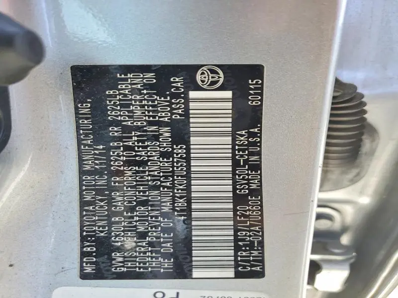 2015 TOYOTA CAMRY XSE V6  