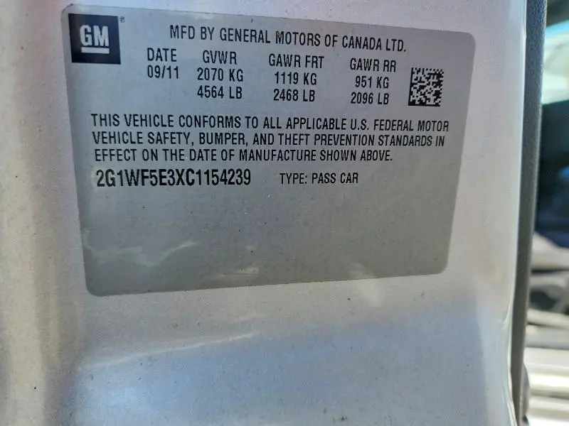 2012 CHEVROLET IMPALA LS  