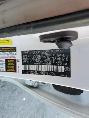 2017 TOYOTA CAMRY LE  