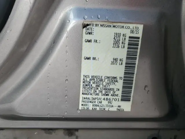 2015 NISSAN ALTIMA 2.5  