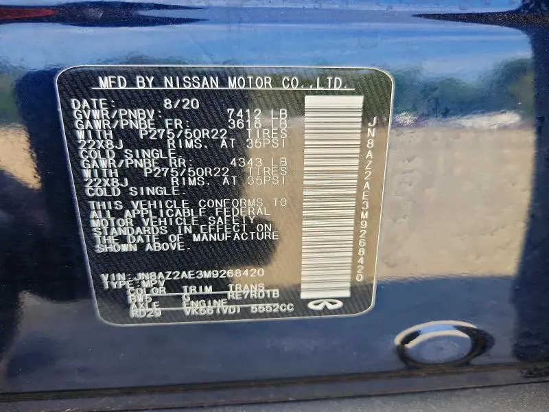 2021 INFINITI QX80 PREMIUM SELECT  