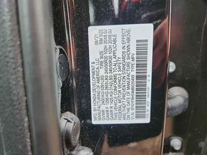 2021 HONDA PASSPORT EXL  