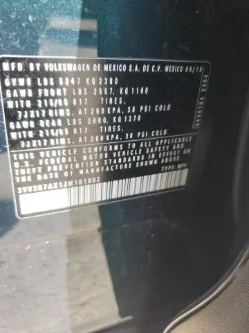 2018 VOLKSWAGEN TIGUAN SE  