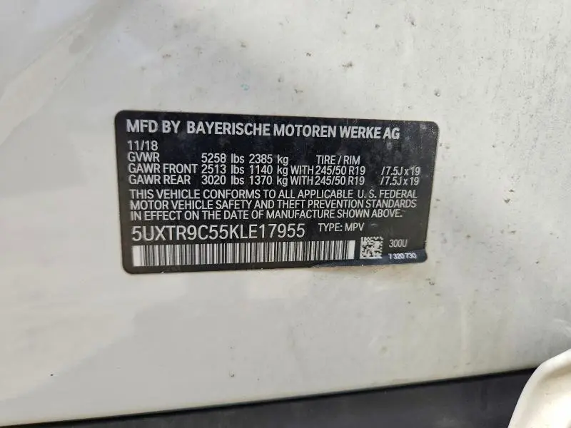 2019 BMW X3 XDRIVE30I  