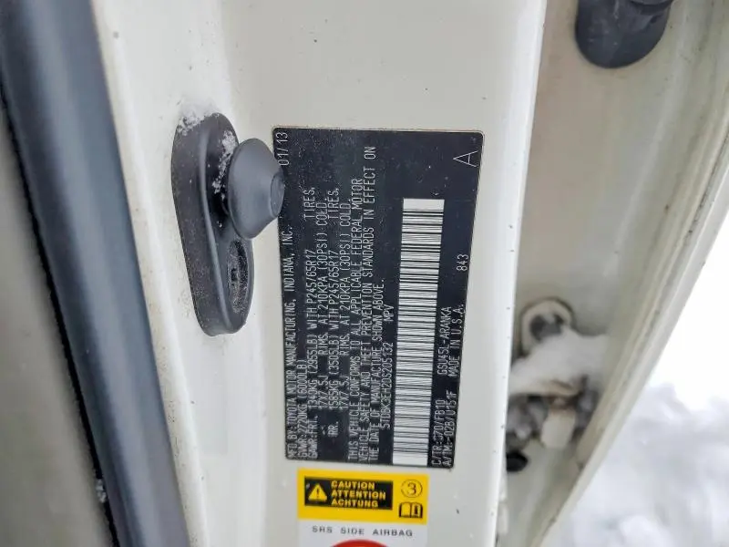 2013 TOYOTA HIGHLANDER BASE  