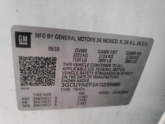 2019 CHEVROLET SILVERADO K1500