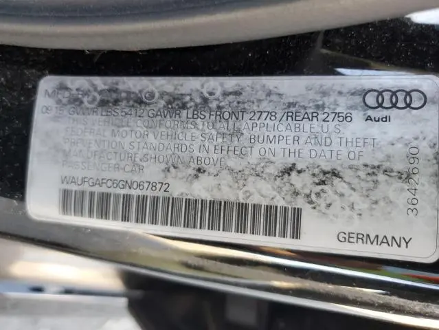 2016 AUDI A6 PREMIUM PLUS  